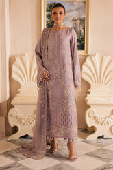 Embroidered chiffon front of Emaan Adeel ELNAZ dress